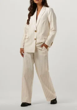 gebroken wit second female pantalon spigato trousers