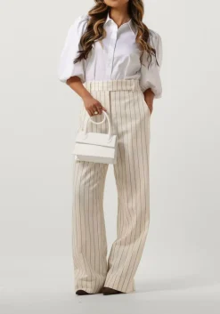 gebroken wit second female pantalon spigato trousers