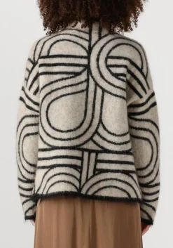 gebroken wit second female trui signa knit t-neck