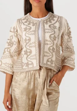 gebroken wit summum jack jacket tape embroidered