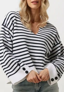 gebroken wit summum trui oversized sailor sweater nautical knit