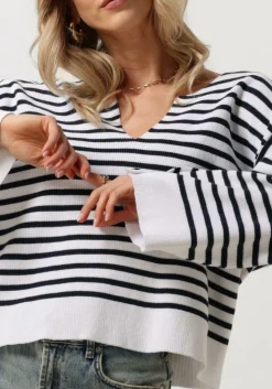 gebroken wit summum trui oversized sailor sweater nautical knit