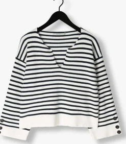 gebroken wit summum trui oversized sailor sweater nautical knit
