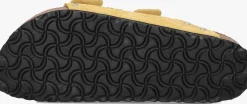 gele birkenstock teenslippers arizona rivet border