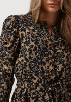 gele dea kudibal midi jurk yanna