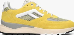 gele floris van bommel lage sneakers sfm-10154 de treener