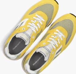 gele floris van bommel lage sneakers sfm-10154 de treener