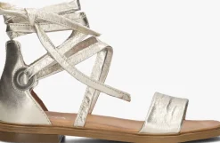 gouden ayana platte sandalen m05084