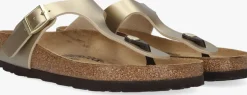 gouden birkenstock teenslippers gizeh dames