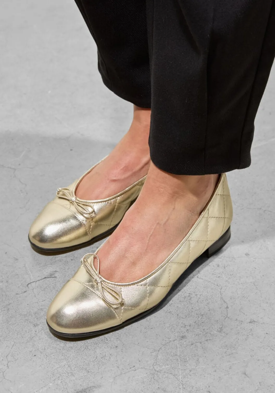 gouden brunate ballerina's 10405