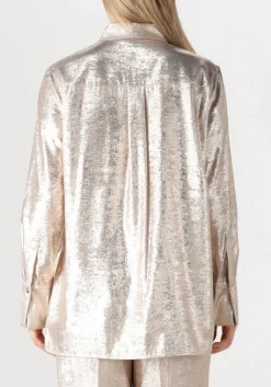gouden dante6 blouses cathin metallic long shirt