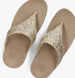 gouden fitflop teenslippers lulu glitter toe-post