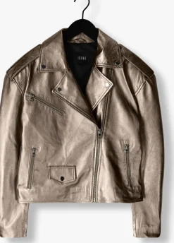 gouden ibana leren jas jioya