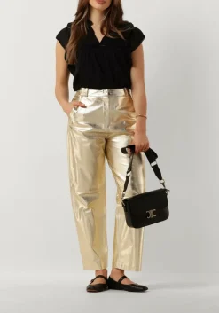 gouden ibana pantalon perfecta metallic