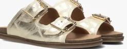 gouden lina locchi slippers led 2 band slipper met stiksels
