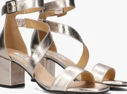 gouden notre-v sandalen met hak 16036