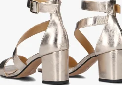 gouden notre-v sandalen met hak 16036