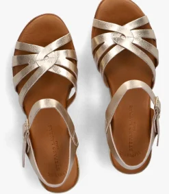 gouden stefano lauran sandalen met knoop sandaal
