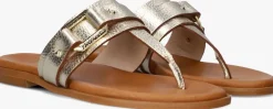 gouden stefano lauran teenslippers met teenslipper