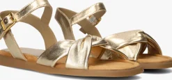 gouden unisa platte sandalen cambel