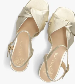 gouden unisa sandalen met hak medway