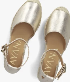 goudkleurig ayana espadrilles yu689