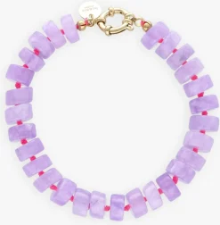 goudkleurig bonnie studios sieraad phil purple bracelet