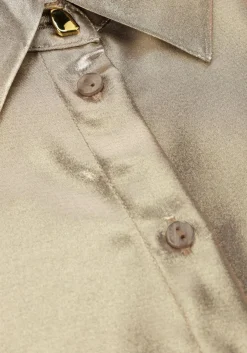 goudkleurig dante6 blouses ginny metallic relaxed shirt