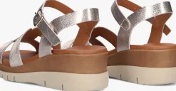 goudkleurig lina locchi sandalen met hak 8224