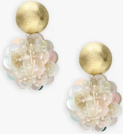 goudkleurig lott. gioielli oorbellen fine sequin globe s