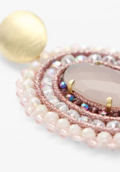 goudkleurig lott. gioielli oorbellen filled oval 3 rimgs with stone l