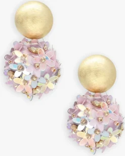 goudkleurig lott. gioielli oorbellen sequin flower globe m