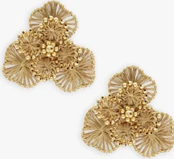 goudkleurig lott. gioielli oorbellen flower earring l