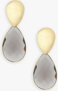 goudkleurig lott. gioielli oorbellen framed drop w/ drop xl