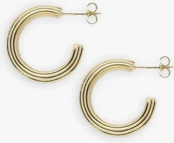 goudkleurig lott. gioielli oorbellen bold striped creole s