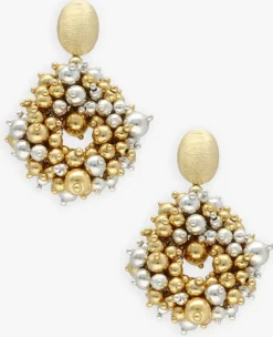 goudkleurig lott. gioielli sieraad drop s irregular stones