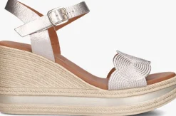 goudkleurig stefano lauran sandalen met hak 8734