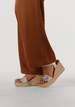 goudkleurig stefano lauran sandalen met hak 8734