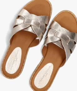 goudkleurig stefano lauran slippers 790