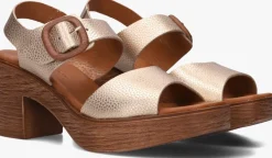 goudkleurig stefano lauran sandalen met hak 930