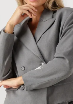 grijze alix the label blazer double breasted blazer