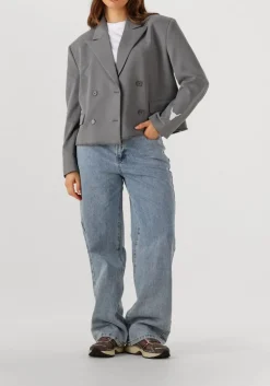 grijze alix the label blazer double breasted blazer