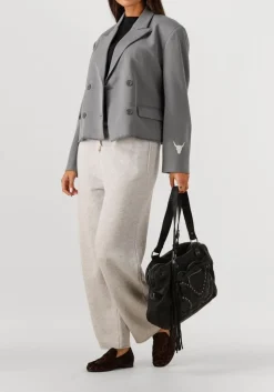 grijze alix the label blazer double breasted blazer