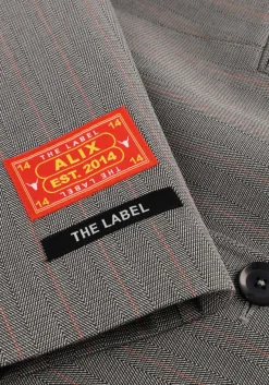 grijze alix the label blazer ladies woven classy grandad blazer