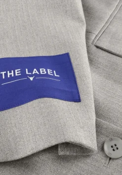 grijze alix the label blazer ladies woven coated herringbone blazer