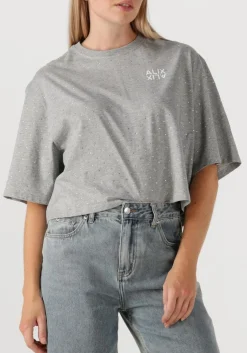 grijze alix the label blouses ladies knitted studded t-shirts