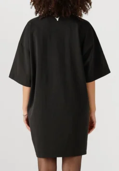 grijze alix the label mini jurk ladies knitted paris t-shirt dress