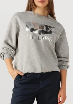 grijze alix the label trui foil logo sweater