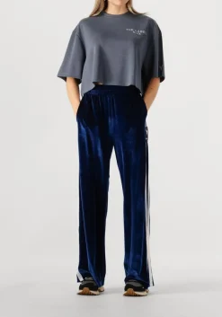 grijze alix the label t-shirt ladies knitted flowy cropped tshirt