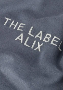 grijze alix the label t-shirt ladies knitted flowy cropped tshirt